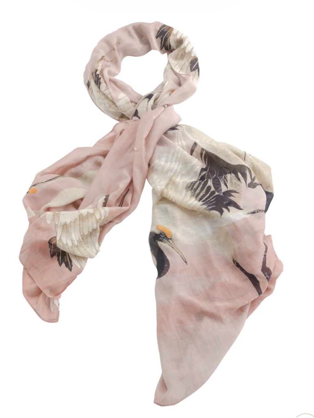 NWT One Hundred Stars Stork Plaster Pink Scarf 33x68